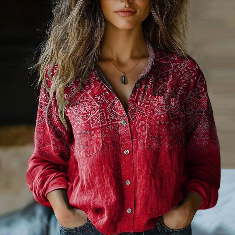 Mira | Printed Vintage Blouse
