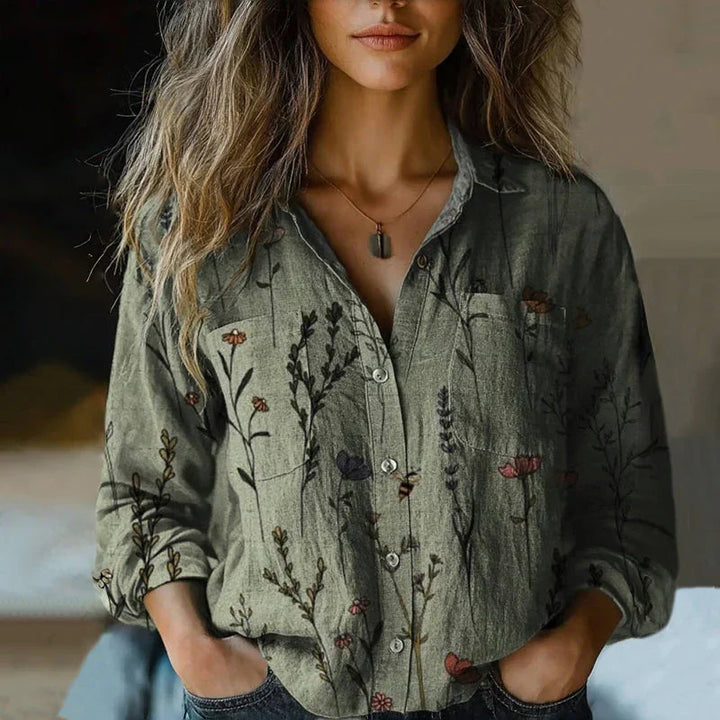Mira | Printed Vintage Blouse